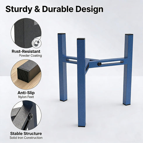 Drawinsage 1-1.5 Adjustable Metal Drink Dispenser Stand Holder for Gallon, Stable Beverage-Dispenser Stand for Indoor