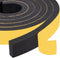 Yotache 2 Rolls Black Foam Strips with Adhesive, 1" W X 3/8" T, Weather Stripping Door Seal Tape
