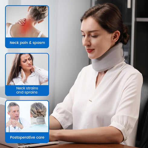 Snoozing 13.5-16.5" 3.5" Velpeau Neck Brace for Neck Pain and Strong Support, Soft Cervical Collar for Sleeping