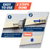 3/16" x 1-3/4" Concrete Screw Anchor, Blue Flat Head Screws for Anchoring to Masonry, Pack of 60