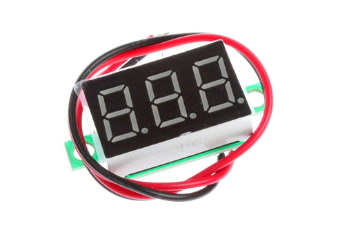 NOYITO 0.36 inches LED Ultra-small 4.50-30V DC Digital Voltmeter 2-Wire Battery Voltage Tester Red Blue Green Three Colors Display (Pack of 3) (Blue)