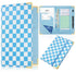Server Book for Waitresses, Leather with Zipper Pocket, Retro Checkerboard Design Guest