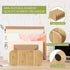 Desk Mail Organizer Bamboo File Holders Countertop Paper Organizer Letter Sorter 5 Compartments Envelope Organizer with Anti Slip Mat for Home Office School Desktop Document Organization by Lineshading