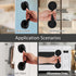 2 Pack Suction Cup Handle for Glass Door, Shower Grab Bar Without Drilling, Non-Marking Pull for Sliding Door Wardrobe