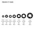 340 Pcs Internal Tooth Starlock Locking Washers, Push On Speed Clips Fasteners Washers Assortment Kit, Quick Speed 65Mn Black Clips Lock Washers - M3, M4/M5/M6/M8/M10/M12