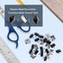 Black Upholstery Tacks 19mmx20mm Square Head Bubble Nails, Decorative Square Nails for House Building Kitchen, 50 Pcs