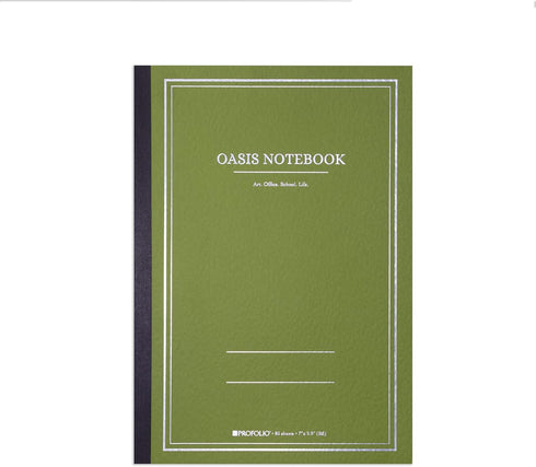 Itoya ProFolio Oasis Notebook, B5 Avocado, Lined and Dotted Journal for Work, Artists, Writers, Note Taking