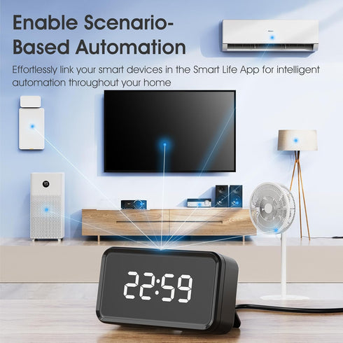 YIFAN Tuya Zigbee Hub Gateway - Smart Home Bridge Hub with Type-C Port, Compatible with Alexa/Google Assistant, Black