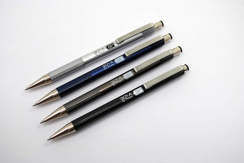Zebra Pen F-301A Retractable Ballpoint Pen, Premium Metal Barrel in Assorted Colors, Fine Point, 0.7mm, Black Ink,