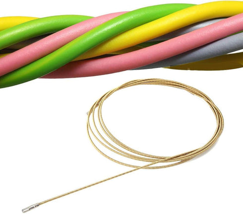 Fish Tape Electrical Wire Threader, Electrician Cable Guider Puller Tool for Right Angle Pipe, Wall Slot