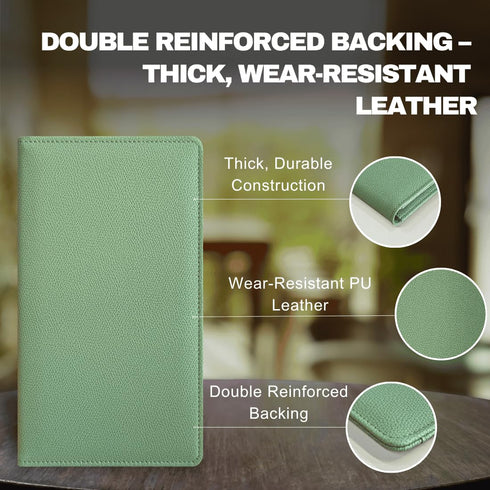 LINTRU Oversized Server Book, Expandable & Zipper Pockets Server Books for Waitress, Double Reinforced & Wear-Resistant