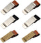 LINYUEARUI 6pcs Retro Brass Notebook PU Leather Pen Holder Loose leaf Dairy Memo