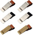 LINYUEARUI 6pcs Retro Brass Notebook PU Leather Pen Holder Loose leaf Dairy Memo