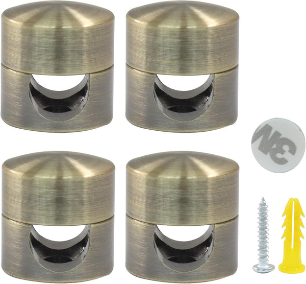 Waziaqoc 4Pcs Charger Holders for Cords, Gun Metal Cord Anchors Holde, 2-In-1 Adhesive