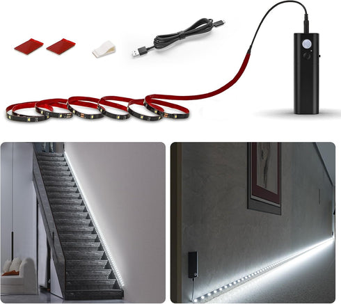 WOBANE LED Closet Light Motion Activated,Battery Powered Stick-on Anywhere,Homelife Motion Sensor Strip