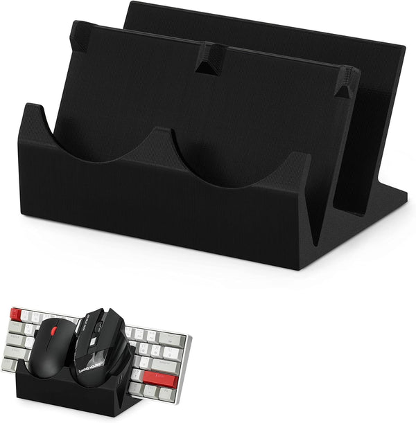 BRAINWAVZ Desktop Keyboard & Dual PC Mouse Stand Holder, Suitable for Small or Large Keyboards, Organize Your Work Space