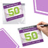 Paidiem 50 Pack Race Bib Display Vinyl Protector Sheets, Medals Hanger Display, Clear Running Race Bib Holder Sleeves