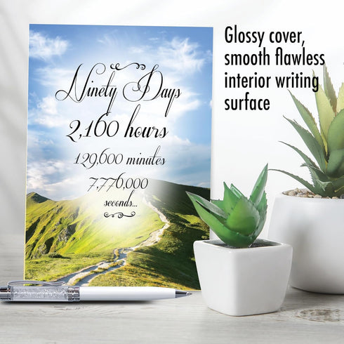 NobleWorks 90 Day Anniversary Recovery Greeting Card - Encouragement Sobriety Milestone Birthday Notecard