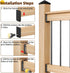 4pcs Deck Railing Bracket Connectors for 2 4 Deck Railing Wood Post, with Coated Screws and Drill Bit