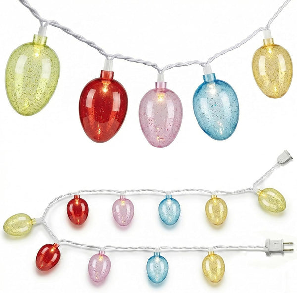 SUNSGNE Easter Egg String Lights, 8.5ft Easter Decorative Lights with 10 Clear