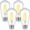 Ascher Dimmable Vintage LED Edison Bulbs, 4 Pack, 6W, Equivalent 60W, Bright Daylight White 4000K, E26 Base