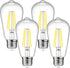 Ascher Dimmable Vintage LED Edison Bulbs, 4 Pack, 6W, Equivalent 60W, Bright Daylight White 4000K, E26 Base