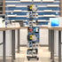 7 Retail Display Racks Tier Spinning Display Stand, Movable Shop Spinner Rack with Hooks, Retail Display Stand