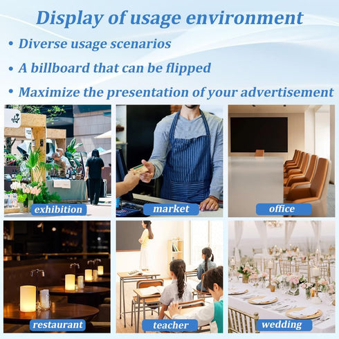 T-Shaped Multi-Page Flip Acrylic Sign Holder for Menu/Photo/Advertising/Drink Display Stand 12.1x9.3inches
