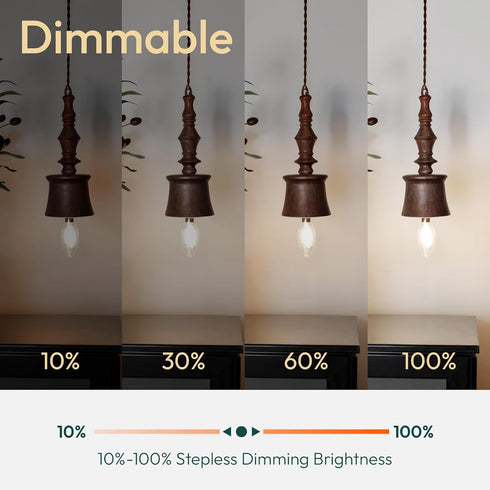 6 Pack Bulbs 100 800LM Dimmable Bulb, E12 5000K B11 5.5W, ALAMPEVER Chandelier Light Watt Equivalent, Bright LED Light