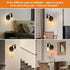 Glighone Set E26 Vintage Pull Chain Wall Lights of Two with Switch Wall Lamp,Black Wall Light Industrial Wall Lighting