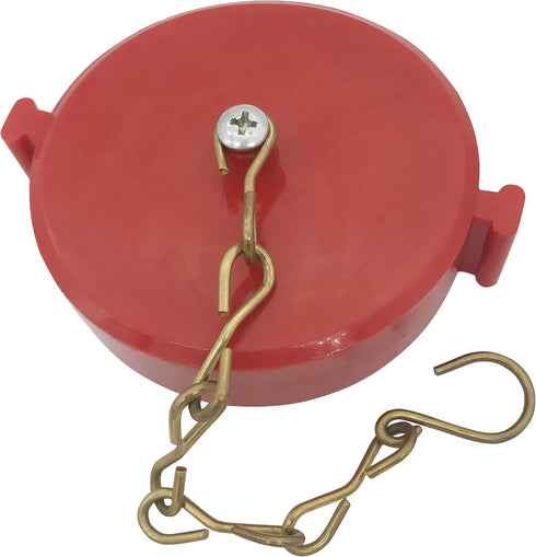 Happy Tree (2 Pack) 2-1/2" NST/NH Plastic Fire Hose Connection Standpipe Cap Fitting, Red Anti Theft