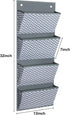 Godery Hanging Wall Organizer - Wall Mount/Over The Door Office Supplies Filing Folders, 4 Pocket Cascading File