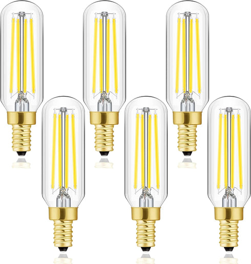 E12 Dimmable LED Bulb 8W, 100 Watt Daylight 4000K T6 T25 Candelabra Bulb, 800LM, 6-Pack for Chandeliers