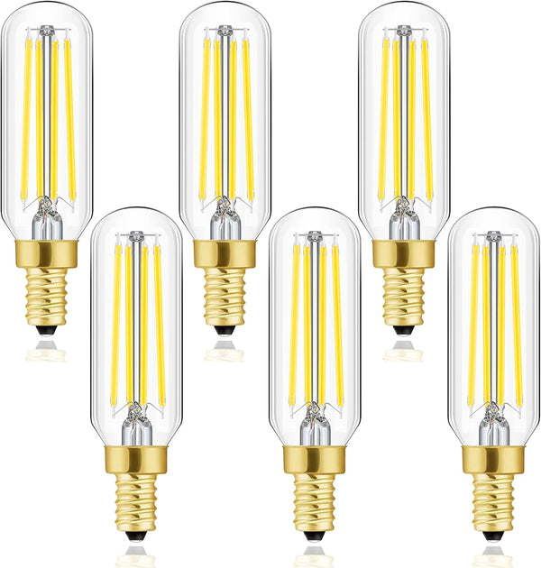 E12 Dimmable LED Bulb 8W, 100 Watt Daylight 4000K T6 T25 Candelabra Bulb, 800LM, 6-Pack for Chandeliers