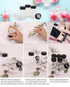 JIUWU 20 Pack 20 ml Clear Glass Vials with Screw Caps, Small Size Storage Bottle for Lab/Travel