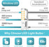 G9 Bulb T4 Bulbs 5000K 4W (40W G9 120V 360Beam Not-Dimmable 6 Pack winshine LED Chandelier Light Daylight, Halogen
