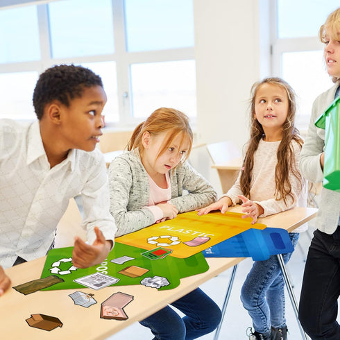Crtiin 66 Pcs Earth Day Learn to Recycle Activity Set for Kids Classroom Bulletin Board Educational Learning Activities