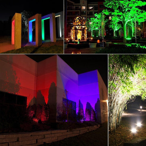 30W 300W 120 2700K, Lights,IP66 3-Plug (2 Pack) MELPO Led Flood Light Outdoor Equivalent, Color Changing RGB Lights