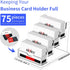 NIUBEE Clear Business Card Holders, 4 Tier Acrylic Display for Business Cards, 4 Slots, 300 Card Capacity, 1 Pack