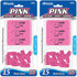 BAZIC Pink Erasers + Pencil Top Erasers Set (15/Pack), Block Erasers, Arrowhead Caps, Latex Free for Art