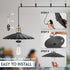 Dimming 5.9ft Plug in Pendant Light Stepless Hanging Lamp Lotus Leaf Lampshad, Industrial Hanging Light with Cord Metal