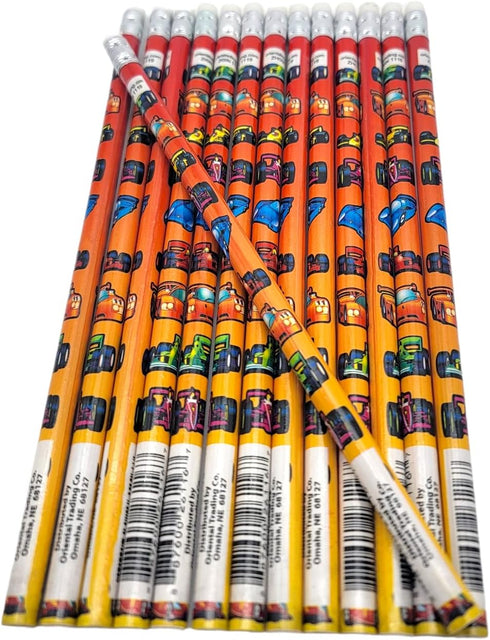 Formula One Sport Car Racing Print Wooden Pencils, #2 Lead, 48 Pack