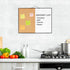 TSJ OFFICE Small Whiteboard Cork-Board, 12" X 16" Portable Aluminum Black Framed Magnetic Dry Erase Board