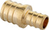 EFIELD Barb Crimp Pex 1/2 Inch x 3/4 Inch Reducing Coupling Brass Fitting, Pack of 10 (PEX1807012)