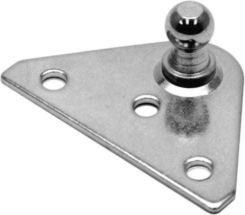 TCH Hardware - 4 Pack 10mm Steel Ball Stud Flat Mounting Bracket, Heavy Duty Zinc Plate Hardware