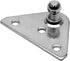 TCH Hardware - 4 Pack 10mm Steel Ball Stud Flat Mounting Bracket, Heavy Duty Zinc Plate Hardware