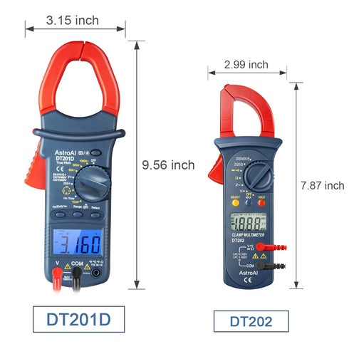 AstroAI Digital Clamp Meter, 2000 Counts, Multimeter Amp Meter with Auto Ranging