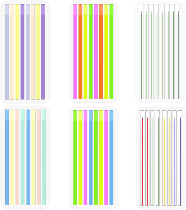 BAYTORY 960Pcs Transparent Highlighter Tape, Reusable Clear Sticky Tabs for Annotating Books, Office School Supplies
