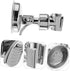 Uonlytech Silver Suction Cup Shower Head Holder Bracket Handheld Wall Mount for Bathroom Stainless Steel No Drill