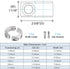 HARFINGTON Shaft Collar for 1-5/8" Rod, 2-5/8" OD, 11/16" Width, 304 Stainless Steel Double Split Axle Clamp-On Collar